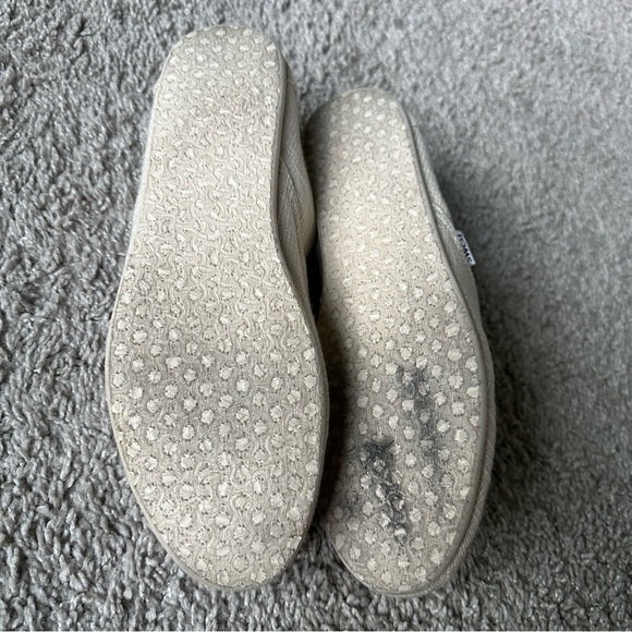 Toms • women’s Redondo Natural Metalic Slubby Woven • Size 10 - Picture 3 of 5